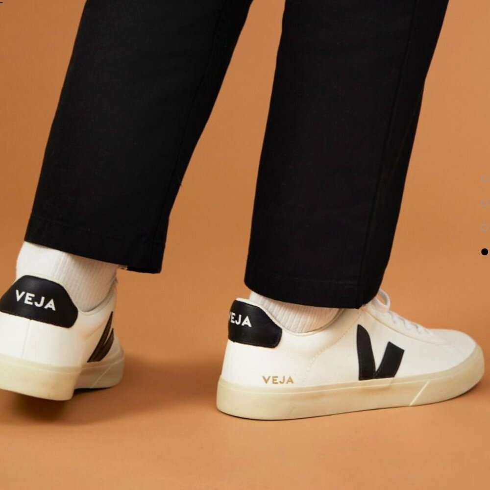 VEJA CAMPO CHROMEFREE LEATHER WHITE BLACK size 37